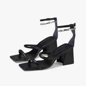 Free People Parker Chain Heel Sandals Black EU 36